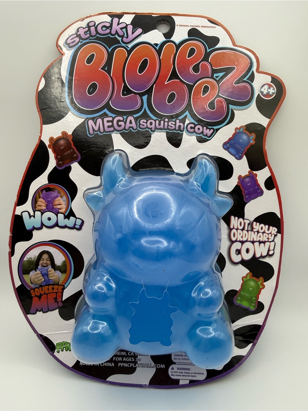 Mega Squish Cow - Blue